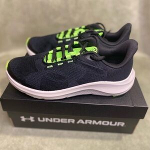 Under Armour Kids Sneakers - Black with Neon Green